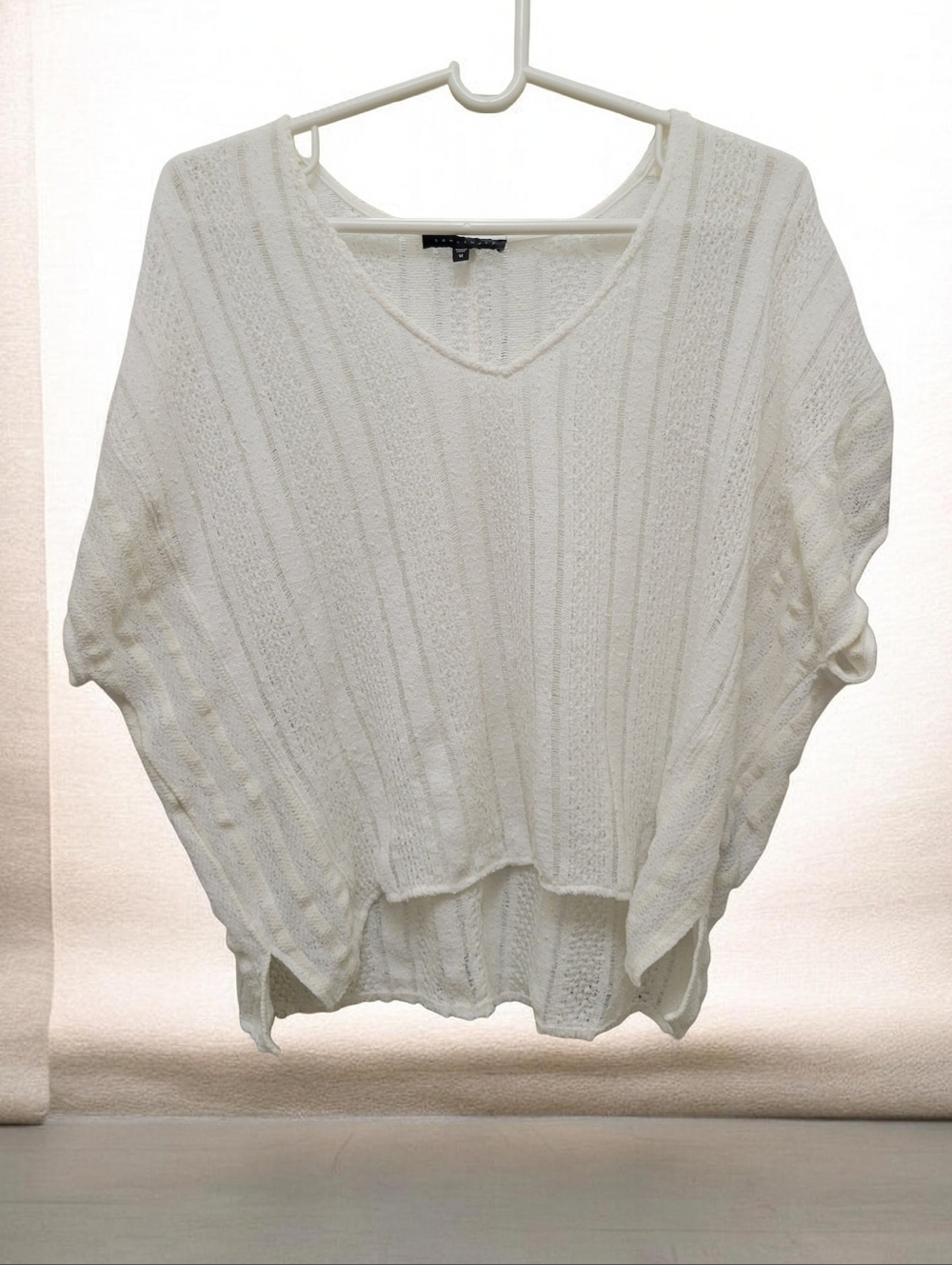 Sanctuary Crochet Lightweight Dolman Sweater EUC M Boho Coastal